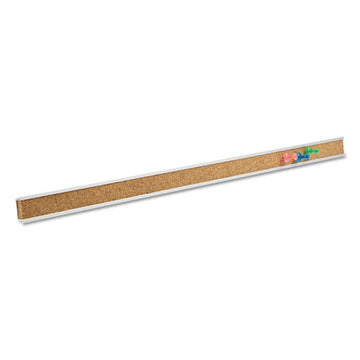 Quartet® Bulletin Bar I Natural Cork Bulletin, 18 X 1, Brown, Silver Aluminum Frame freeshipping - TVN Wholesale